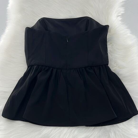 French Connection Strapless Peplum Top - Black out - 2 - NWT - Picture 7 of 7
